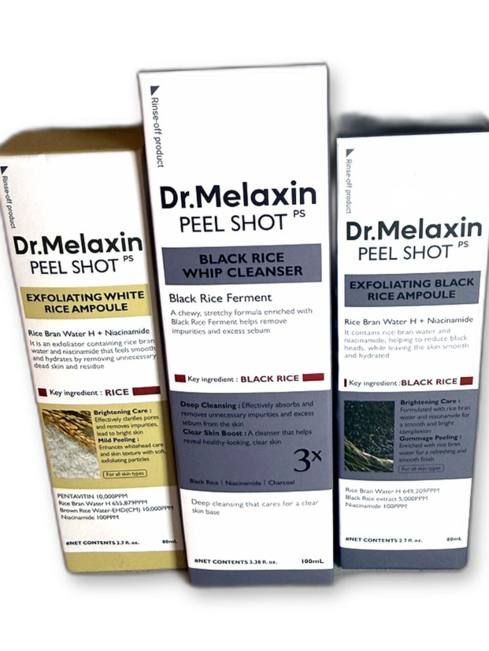 Dr. Melaxin Peel Shot Rice Trio